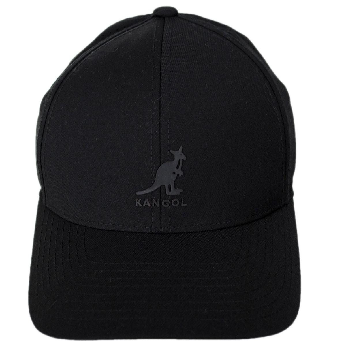 Kangol | Logo Edge Vented Strapback Baseball Cap | 201139 | front | BLACK MELANGE