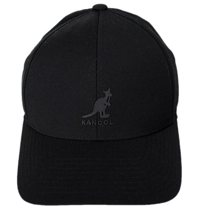 Kangol | Logo Edge Vented Strapback Baseball Cap | 201139 | front | BLACK MELANGE