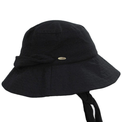 Scala | Bernadette Cotton Bucket Hat | 106438 | profile | BLACK