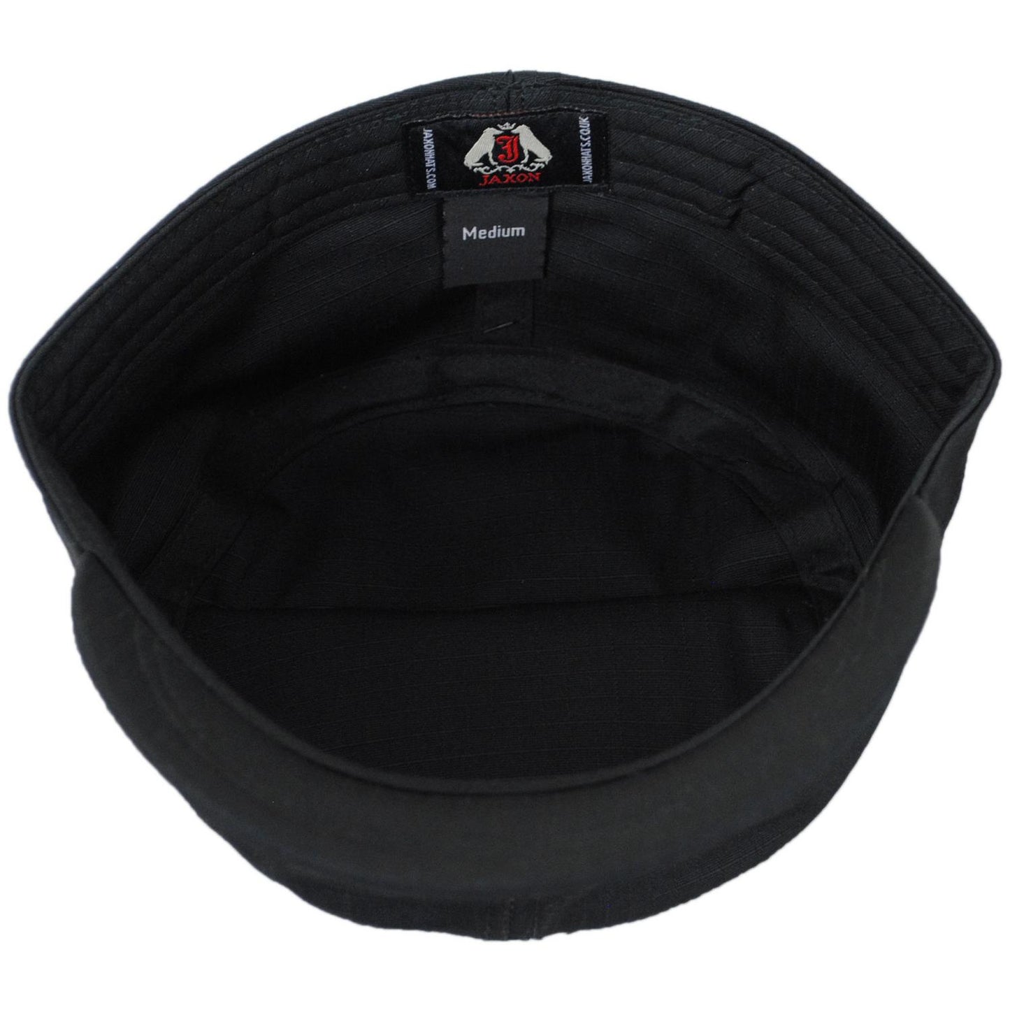 Jaxon Hats | Ripstop Cotton Cadet Cap | 222399 | under | BLACK