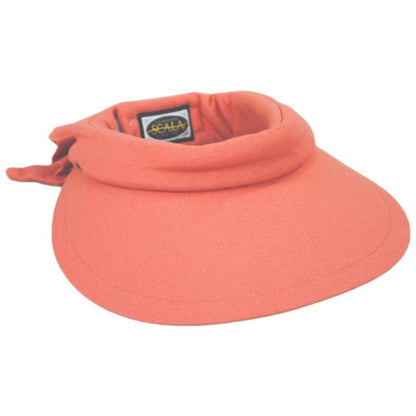 Scala | Backbow Cotton Visor | 195018 | lead | TERRACOTTA