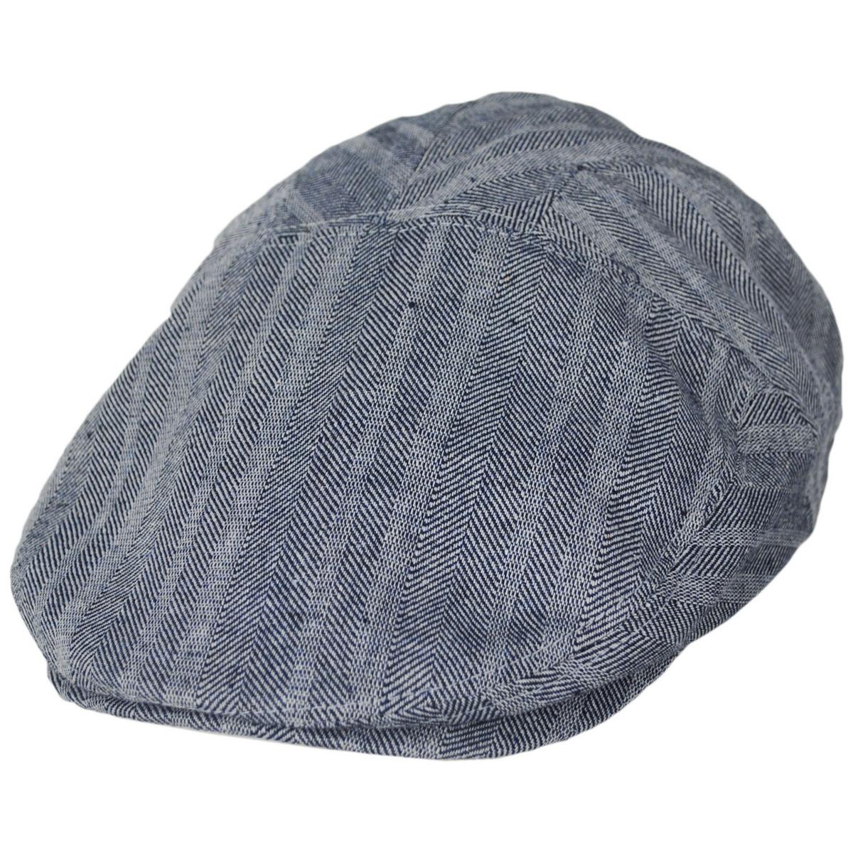 Bailey 1922 | Hulett Cotton Blend 5 Panel Ivy Cap | 167225 | lead | NAVY HERRINGBONE