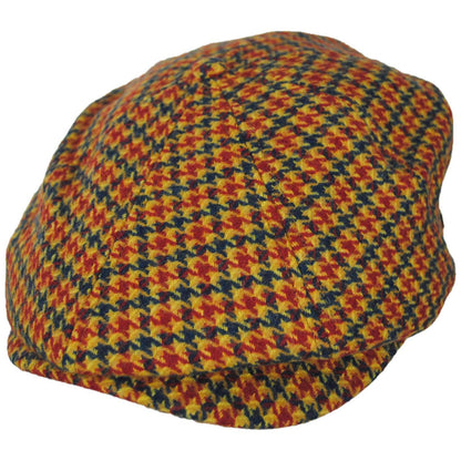 BRIXTON HATS | Brood Houndstooth Wool Blend Newsboy Cap | 161518TOR | lead | TAUPE/ORANGE/ROYAL