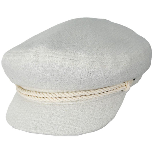 BRIXTON HATS | Boucle Knit Fiddler Cap | 181350 | lead | OFF WHITE