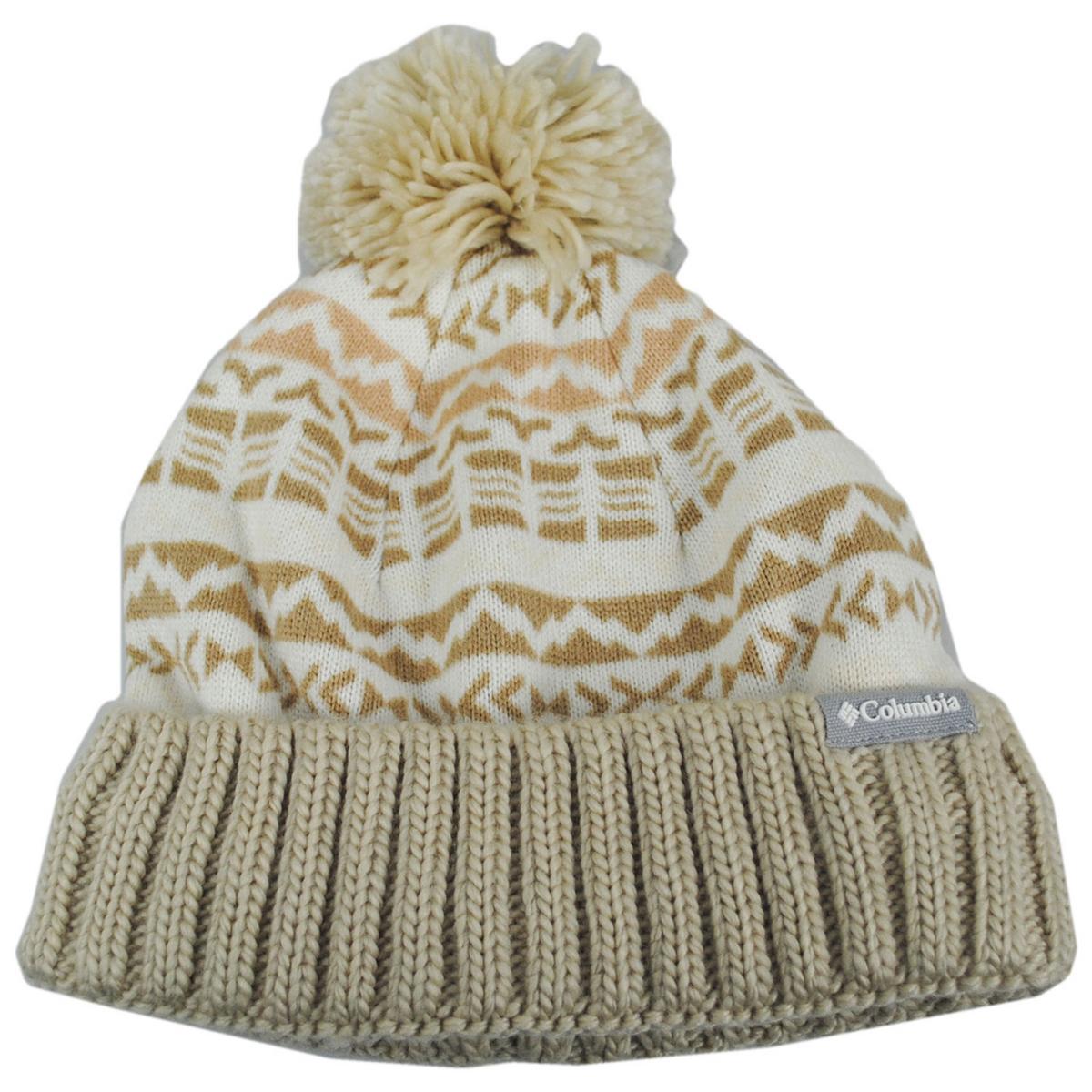 Columbia Sportswear | Sweater Weather Pom Beanie Hat | 500744 | lead | CHALK MADRAS