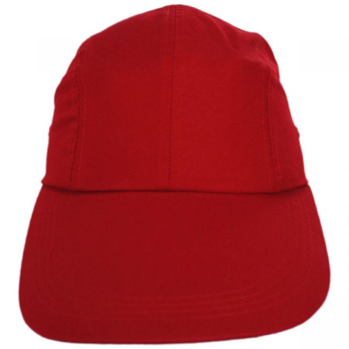 Village Hat Shop | VHS Long Bill Adjustable Baseball Cap | 222440 | front | RED