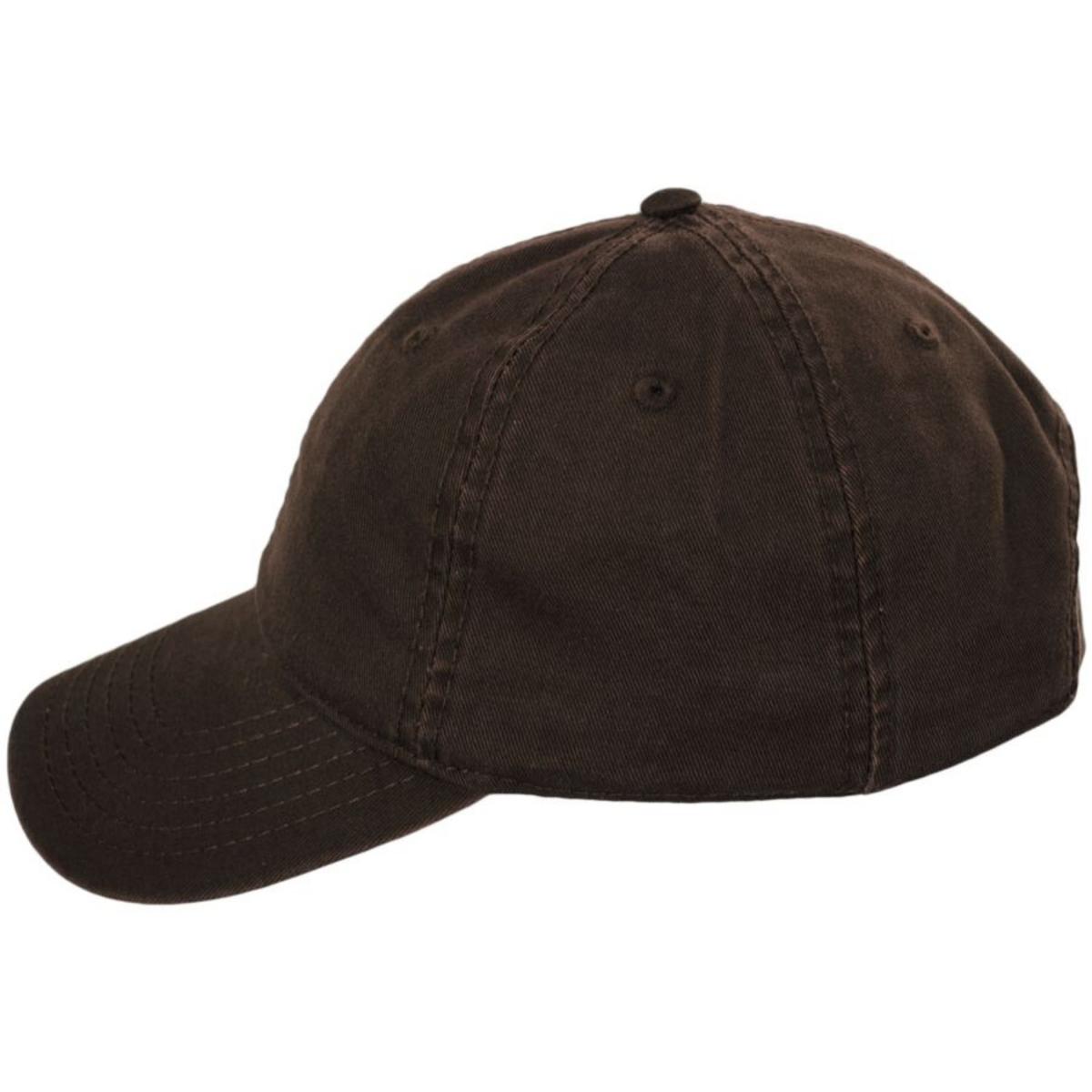 Otto | LoPro Washed Cotton Twill Strapback Baseball Cap Dad Hat | 201407 | profile | DARK BROWN