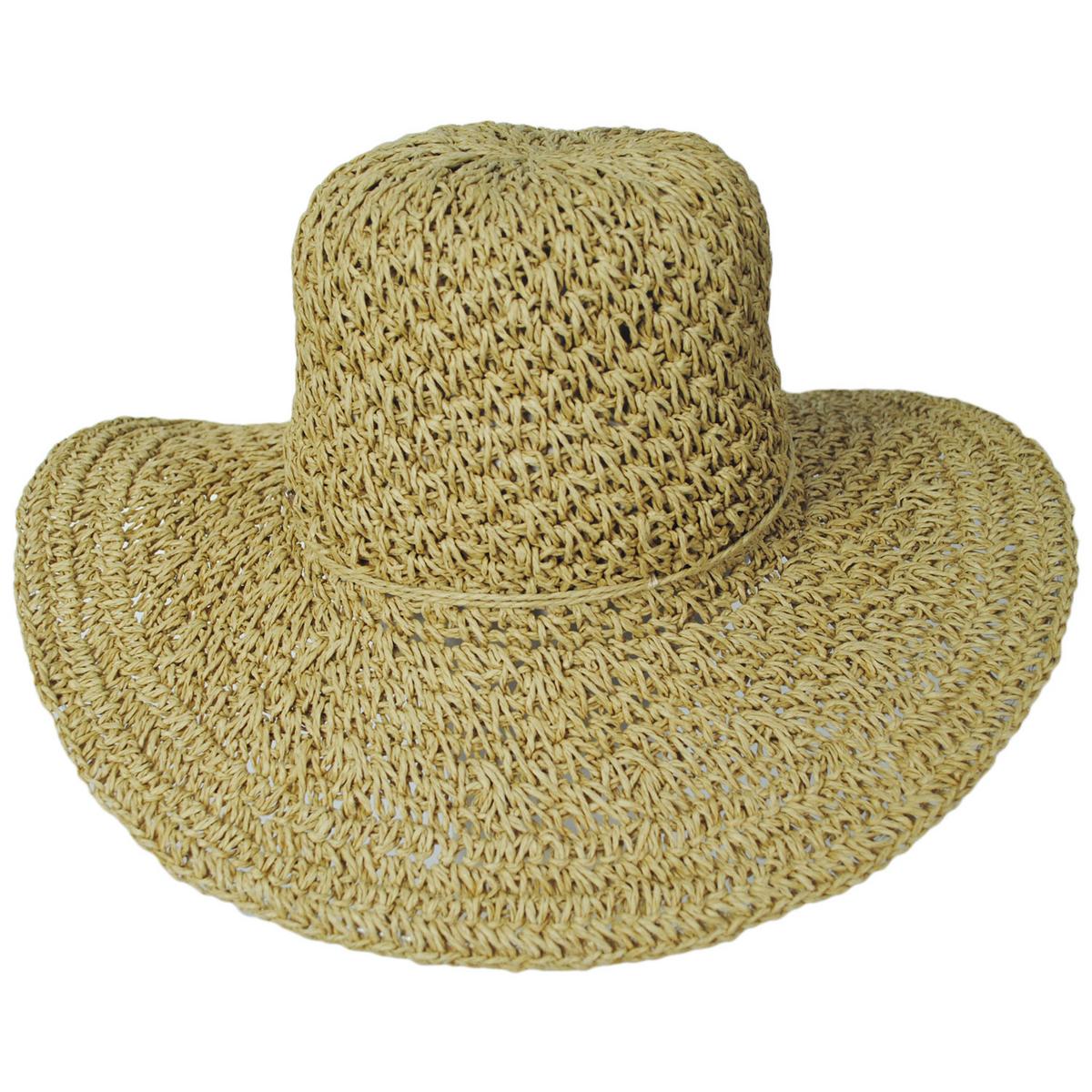 Soleil Crochet Toyo Straw Swinger Sun Hat