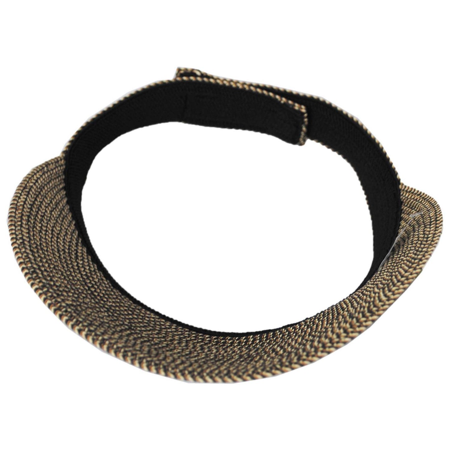 Jeanne Simmons | Toyo Braid Straw Tweed Visor Hat | 196207 | under | BLACK TWEED