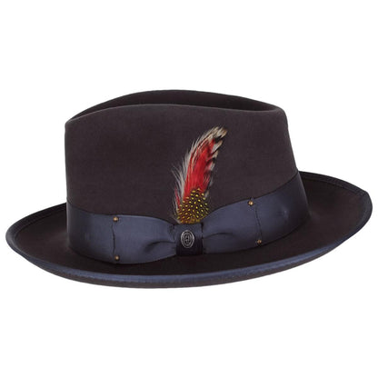 Jaxon Hats | Wholesale Scottie Fur Felt Fedora Hat B2B Pre-Pack | B2B132072 | profile | GREY