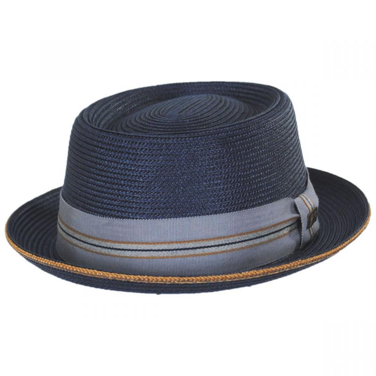 Bailey 1922 | Carver Toyo Straw Blend Pork Pie Hat | 127761 | lead | NAVY