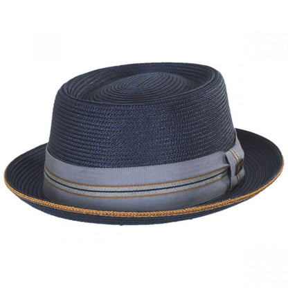 Bailey 1922 | Carver Toyo Straw Blend Pork Pie Hat | 127761 | lead | NAVY