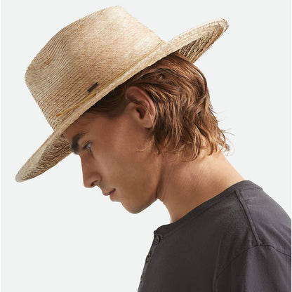 BRIXTON HATS | Blake Palm Straw Fedora Hat | 128366 | lsmone | NATURAL