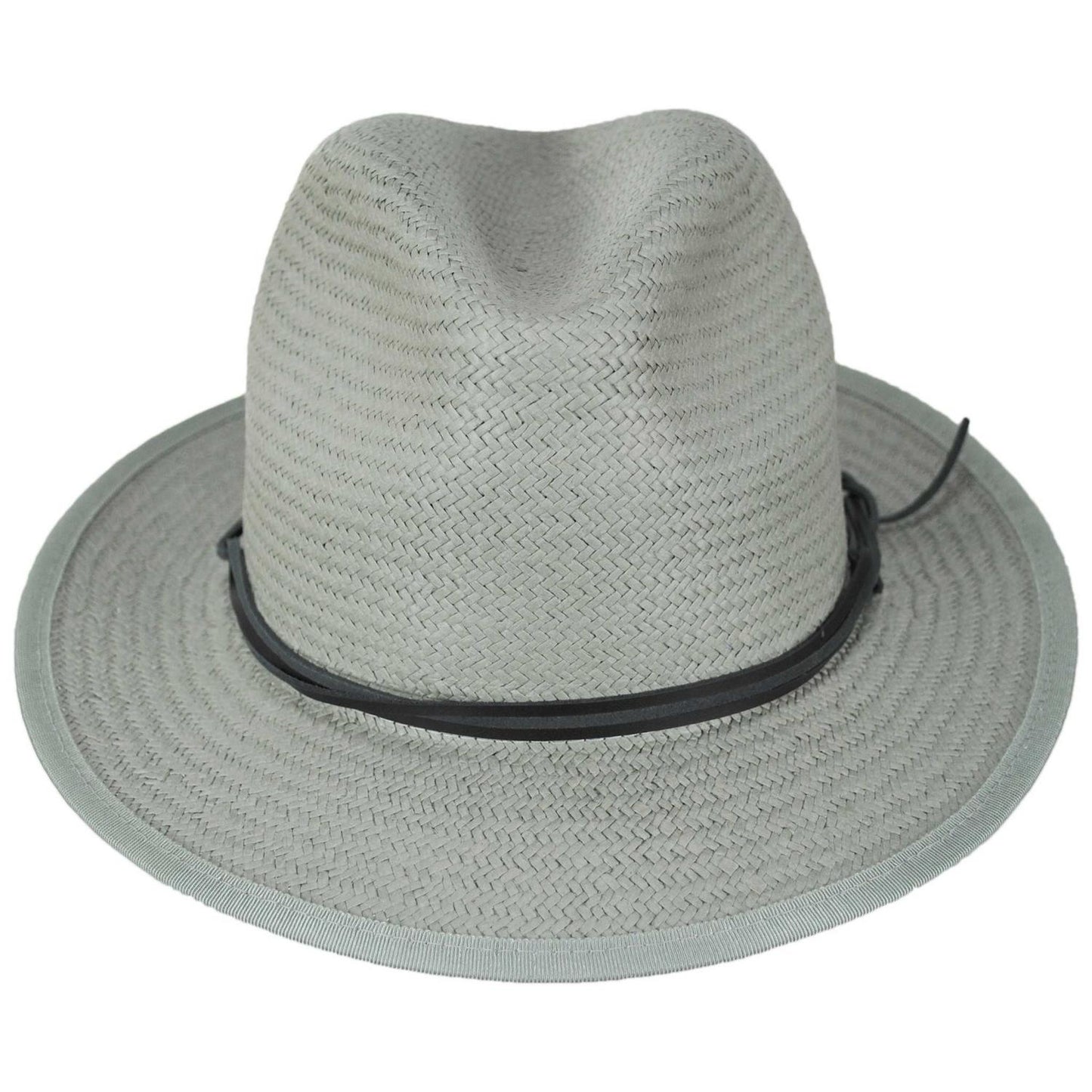 Bailey 1922 | Bran Raindura Straw Fedora Hat | 127937 | front | MEDIUM GREY