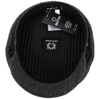 BRIXTON HATS | Fiddler Plaid Fisherman Cap | 181358 | under | GREY SHADOW PLAID