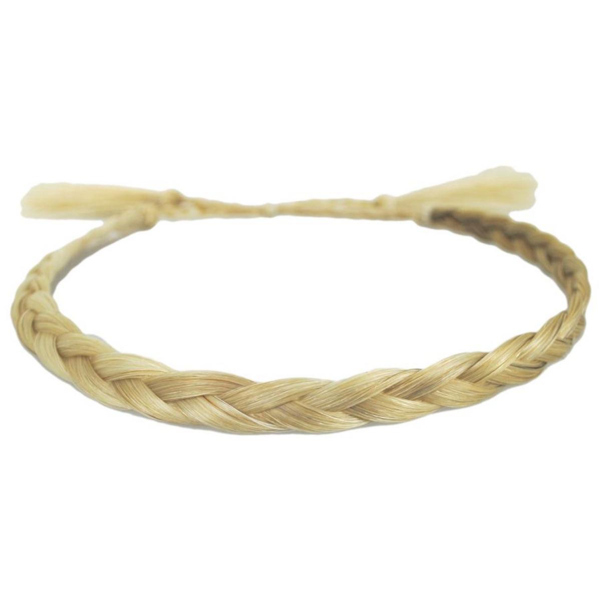 3 Regions Trade Co. | Solid Color Horse Hair Braid Double Tassel Hat Band | 601701 | lead | NATURAL