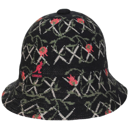 Kangol | Tapestry Jacquard Knit Casual Bucket Hat | 185820 | lead | BLACK FLORAL