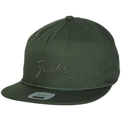 BRIXTON HATS | Fender Factory Netplus MP Cotton Snapback Baseball Cap | 201862 | lead | OLIVE SURPLUS