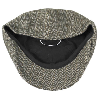 Bailey 1922 | Arley Wool Blend Herringbone 8 Panel Cap - Kelp | 167216FW24 | under | KELP