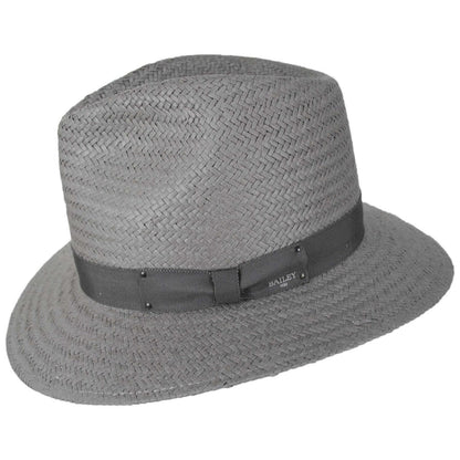Bailey 1922 | Curtis Sun Raindura Straw Safari Fedora Hat | 127938 | profile | GRAPHITE