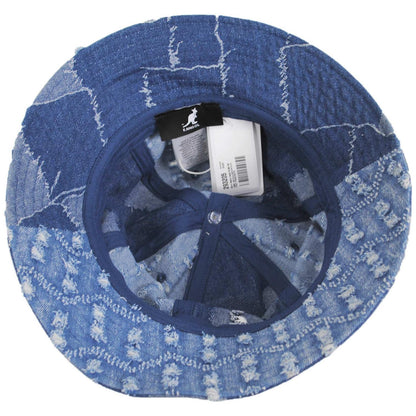 Kangol | Denim Mashup Casual Bucket Hat | 185841 | under | MEDIUM BLUE