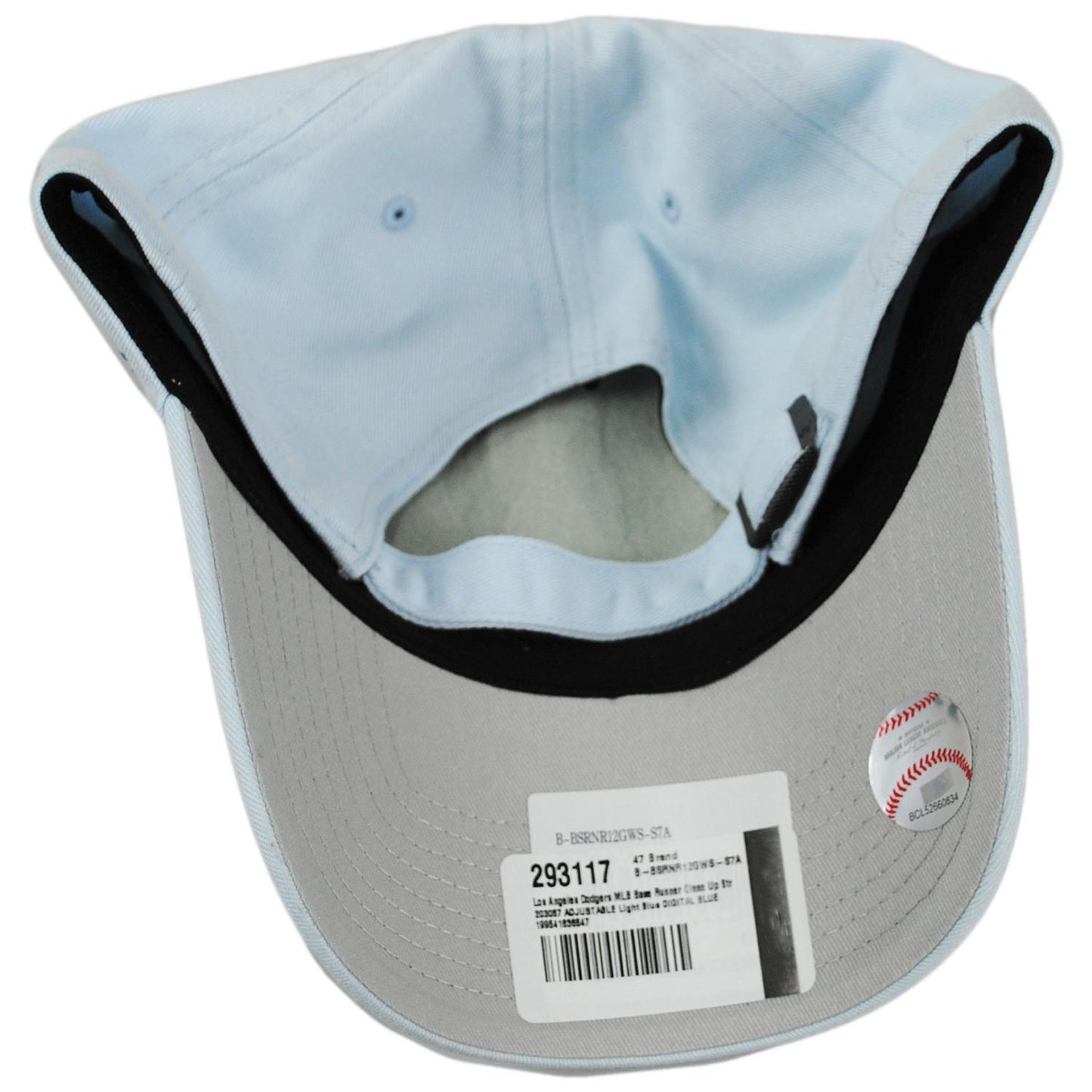 47 Brand | Los Angeles Dodgers MLB Tonal Base Runner Clean Up Strapback Baseball Cap Dad Hat | 203057 | under | DIGITAL BLUE