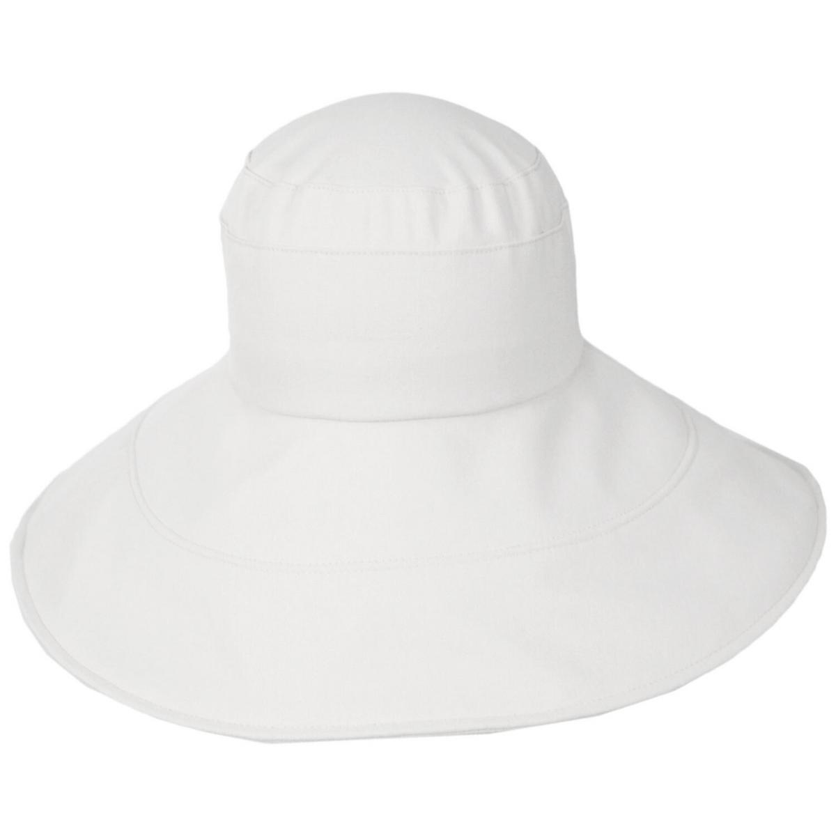 sur la tete | Monaco Linen Sun Hat | 109404 | front | WHITE