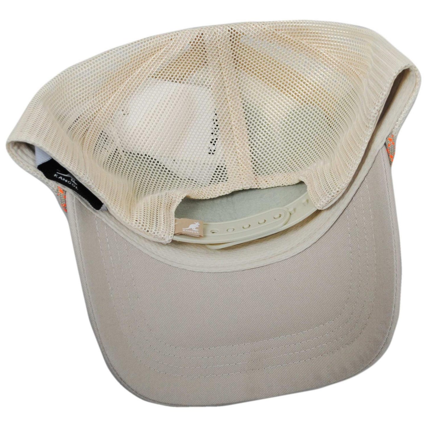 Kangol | Kangolf Cotton Mesh Trucker Snapback Baseball Cap | 201144 | under | KHAKI