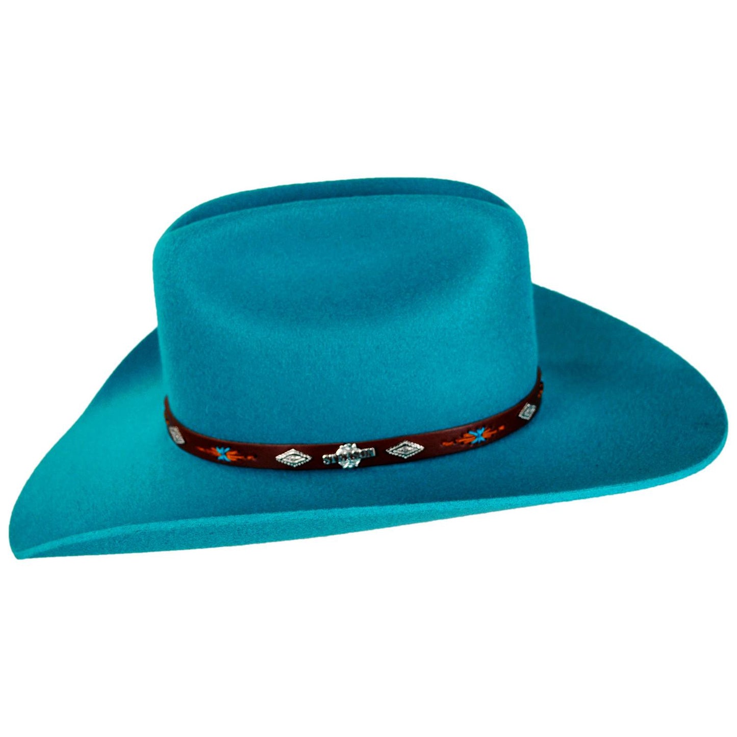 Stetson | Lone Ridge Wool Felt Western Hat | 130766 | profile | TURQUOISE