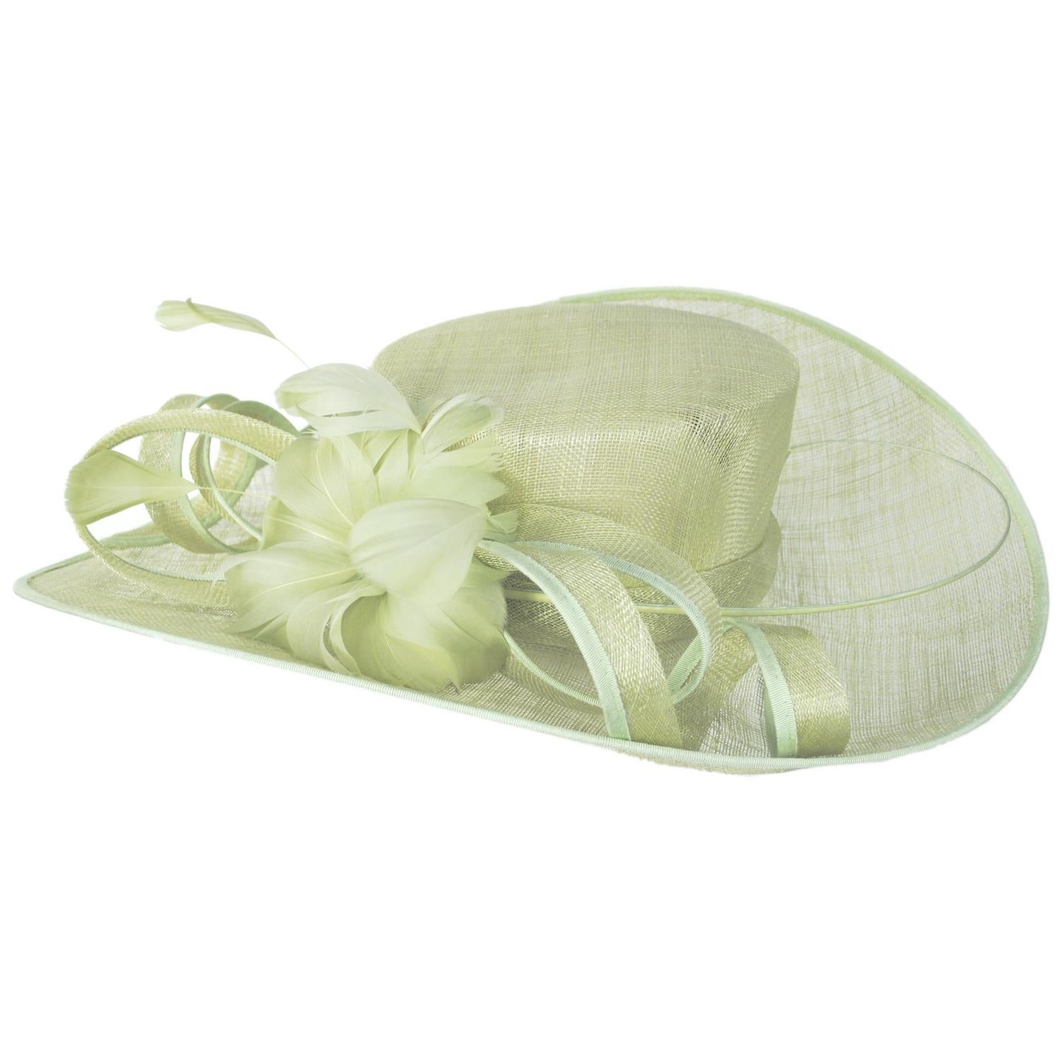 Something Special | Minerva Sinamay Straw Boater Dress Hat | 121383 | profile | MINT