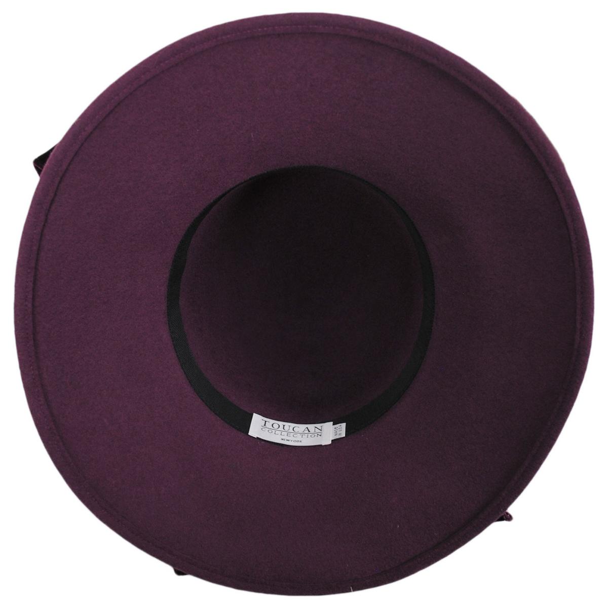 Velvet Waterfall Wool Felt Lampshade Dress Hat - Made to Order