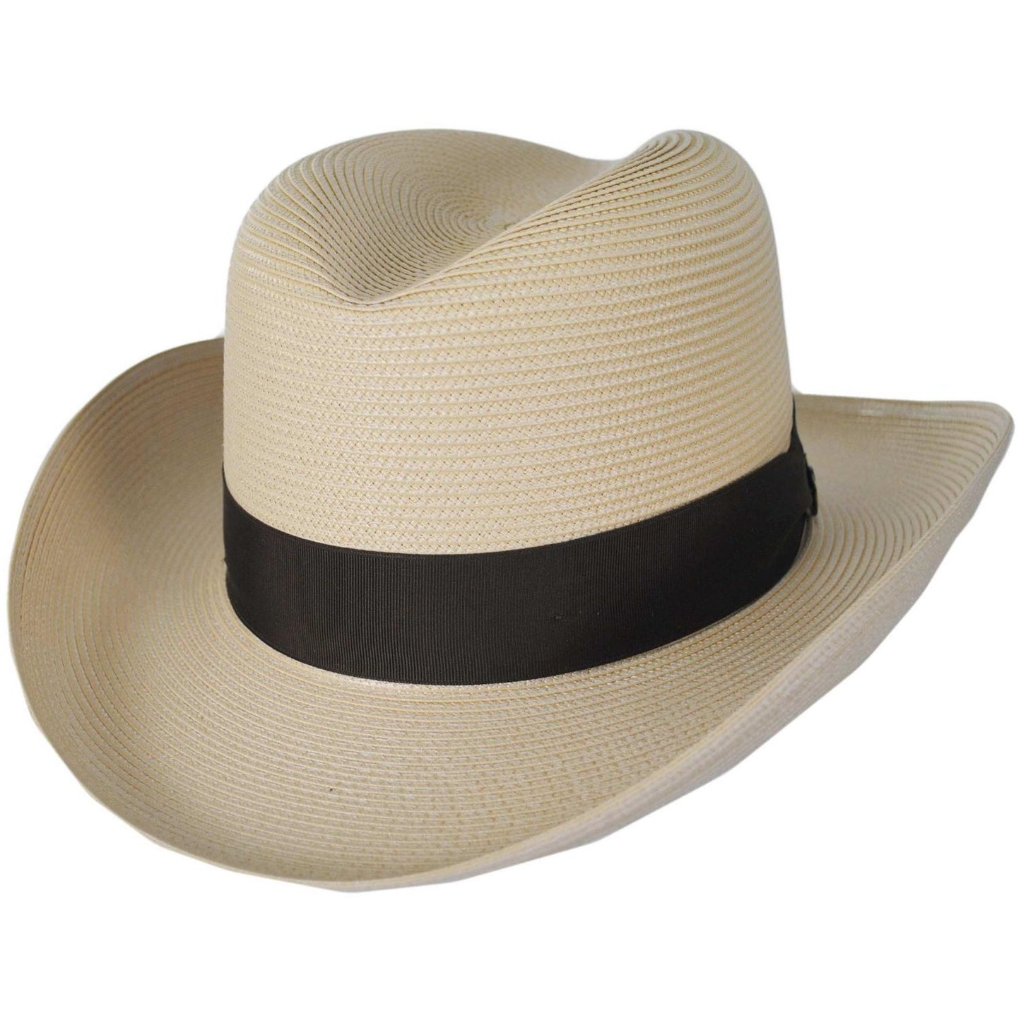 Stetson | El Dorado Florentine Milan Straw Homburg Hat | 127074 | lead | SAND