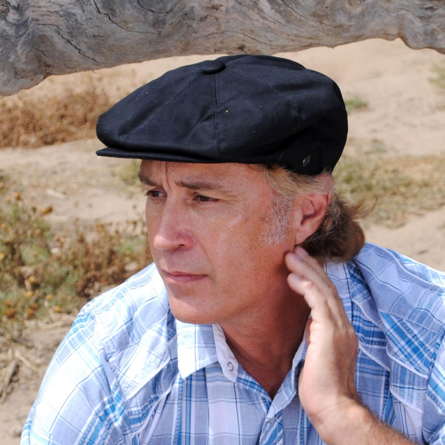 Jaxon Hats | Cotton Newsboy Cap | 167770 | lsmone | BLACK