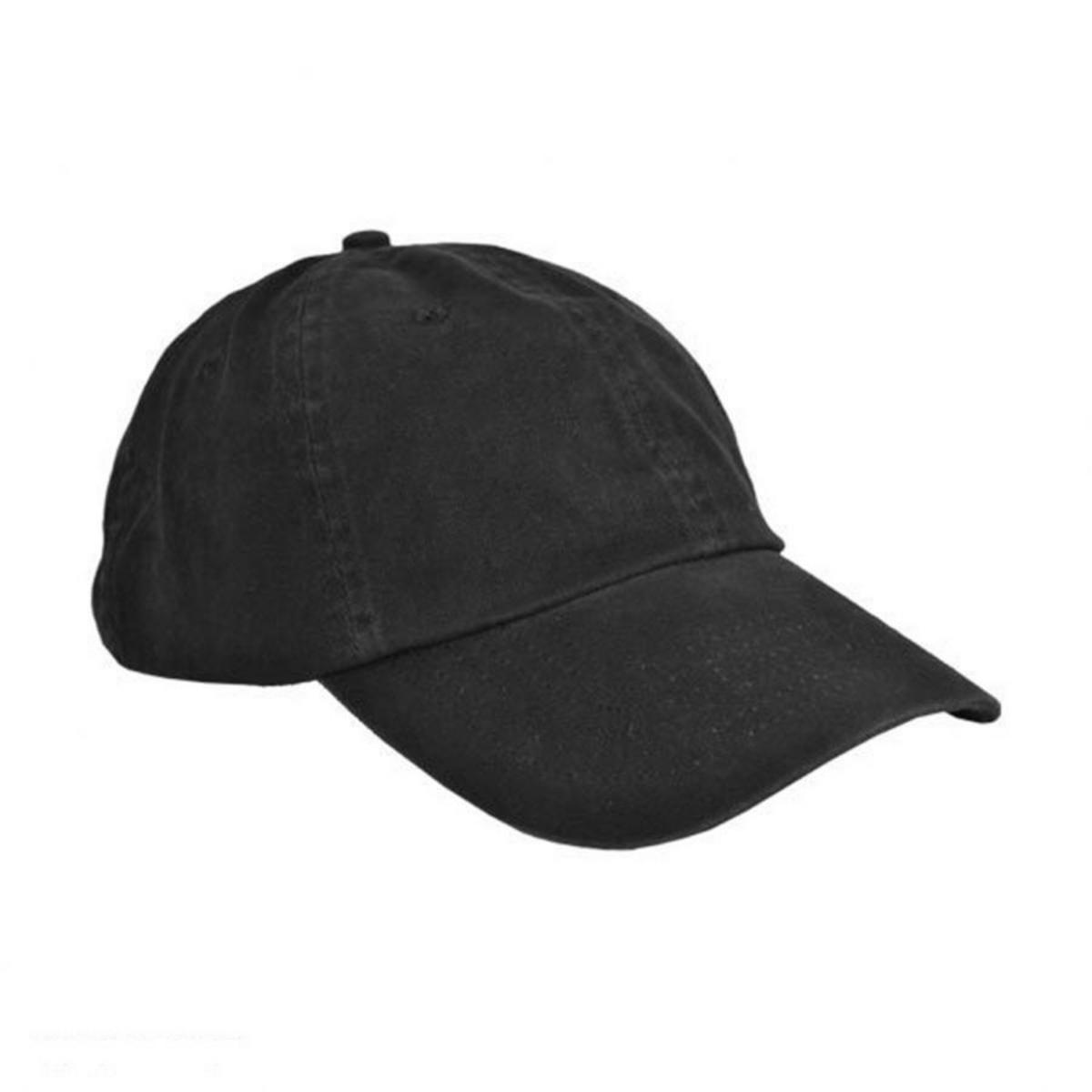 HeadShots by KC Caps | Adult LoPro Strapback Baseball Cap Dad Hat | 200510 | lead | BLACK