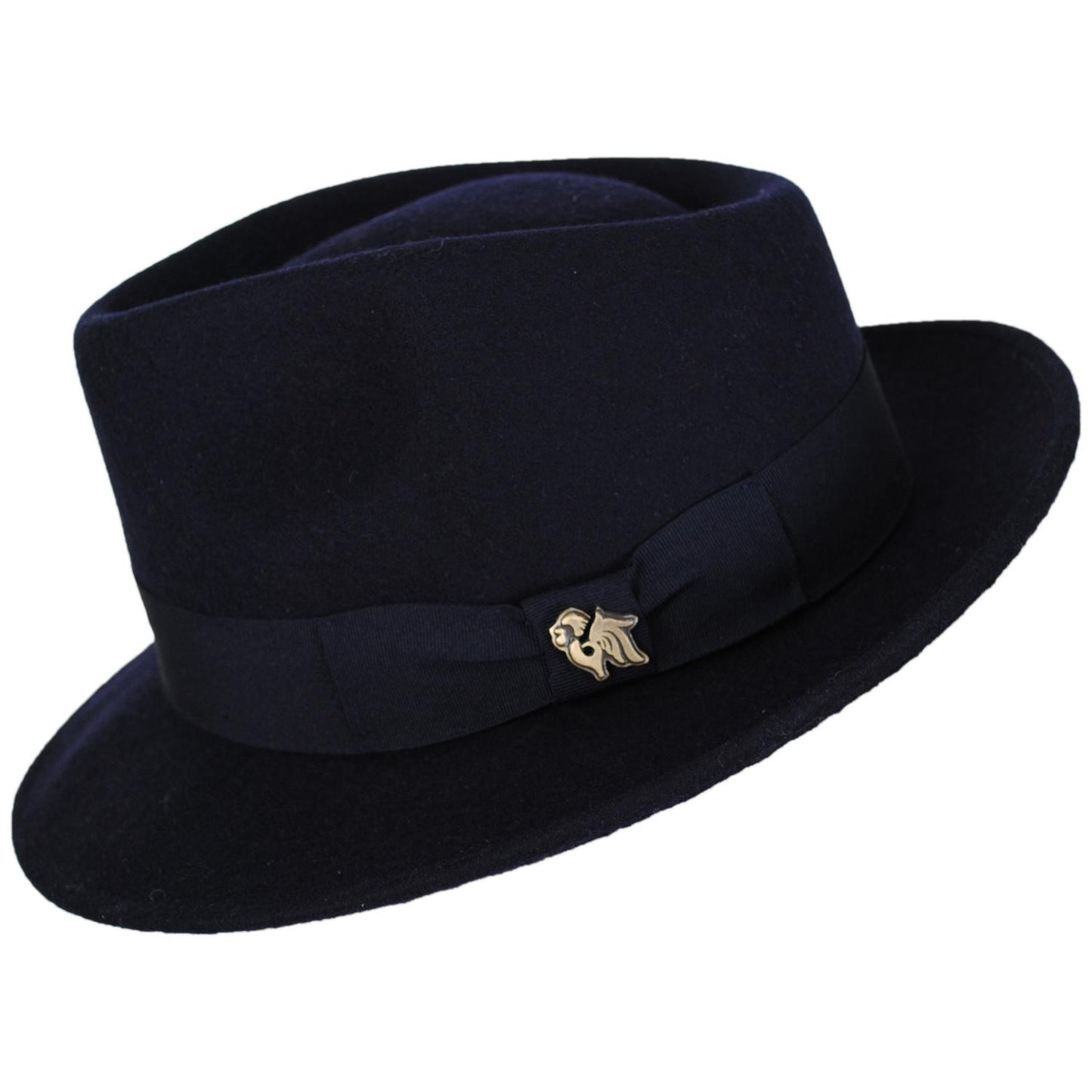 Bigalli | Quick Step Wool Felt Fedora Hat | 131439 | profile | NAVY