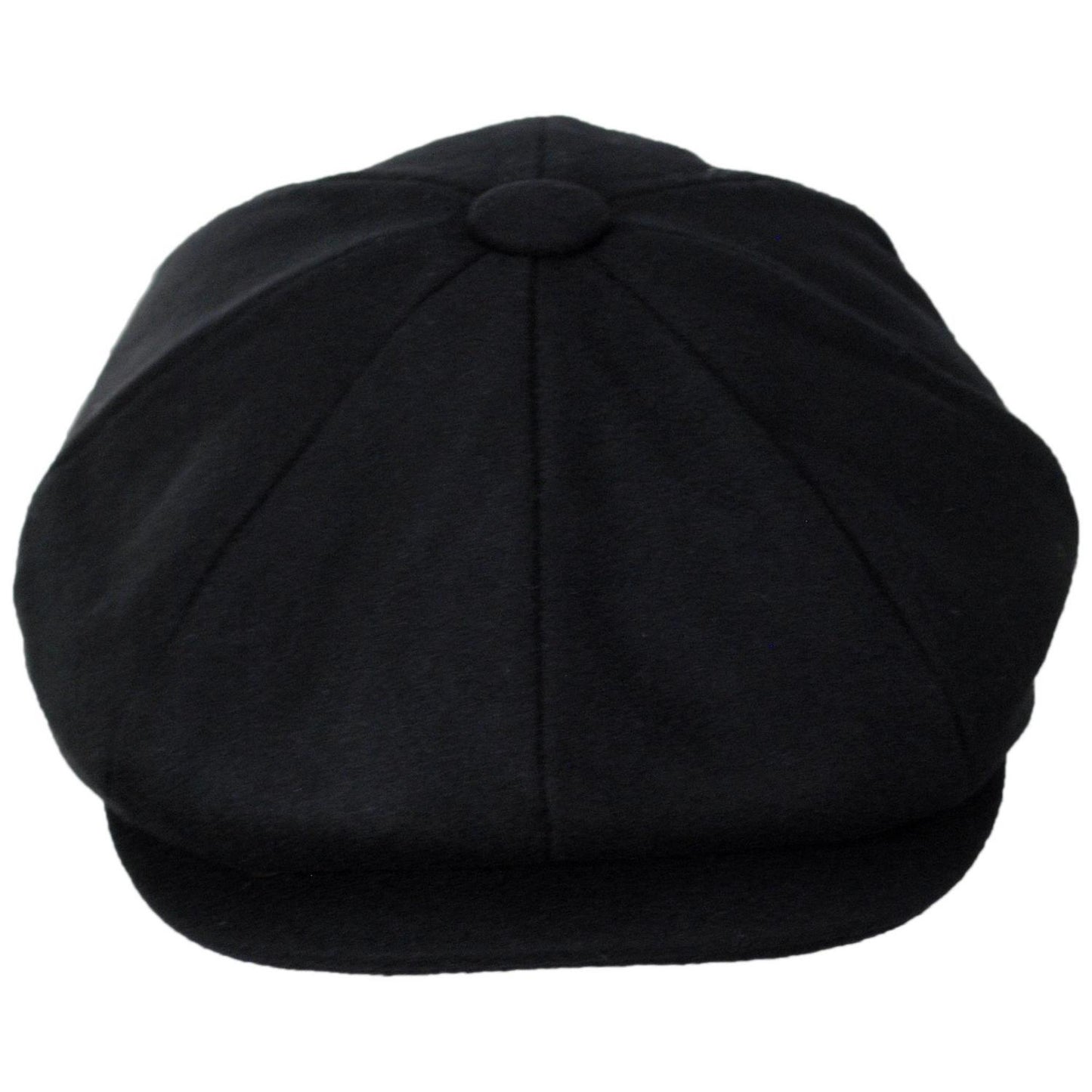 Jaxon Hats | Harlem Wool Blend Newsboy Cap | 167791 | front | BLACK