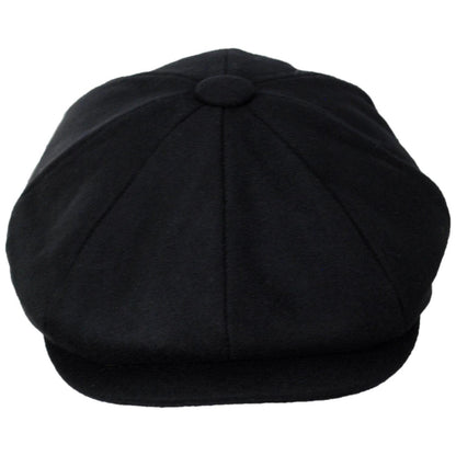Jaxon Hats | Harlem Wool Blend Newsboy Cap | 167791 | front | BLACK