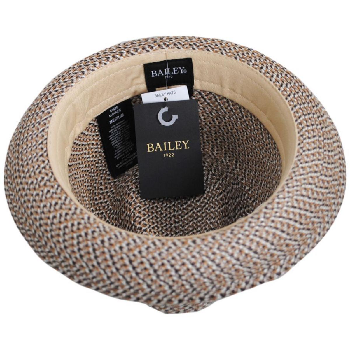 Bailey 1922 | Mannes Poly Braid Fedora Hat - Fashion Colors | 127844A | under | TAWNY