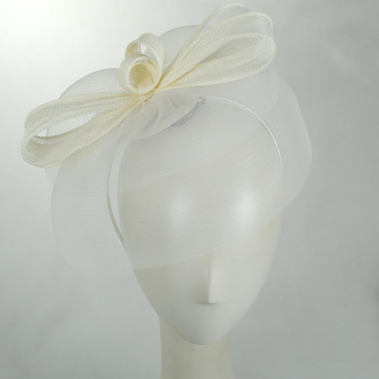 Kathy Jeanne | Corbatin Horsehair Mesh Fascinator Hat | 122434 | front | IVORY