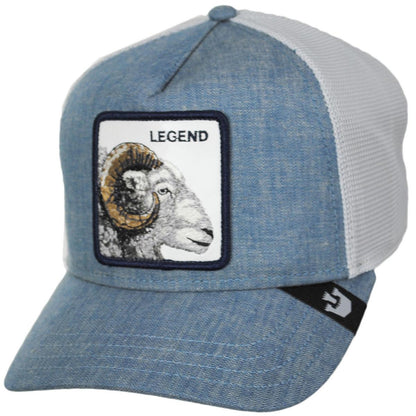 Goorin Bros | Legend Herringbone Mesh Trucker Snapback Baseball Cap | 200702 | lead | BLUE