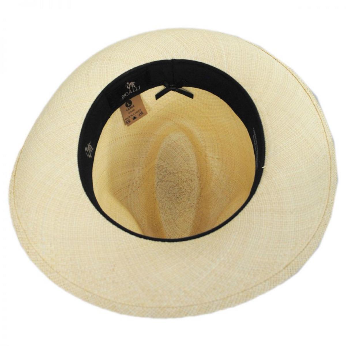 Bigalli | Classic Panama Straw Fedora Hat | 129200 | under | NATURAL