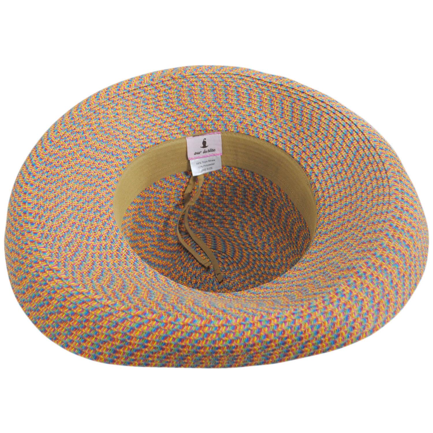 sur la tete | Traveler Toyo Straw Breton Sun Hat | 104200 | under | MULTI