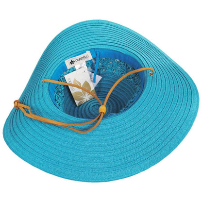 Cappelli | Mary Toyo Straw Swinger Hat | 101275 | under | TURQUOISE