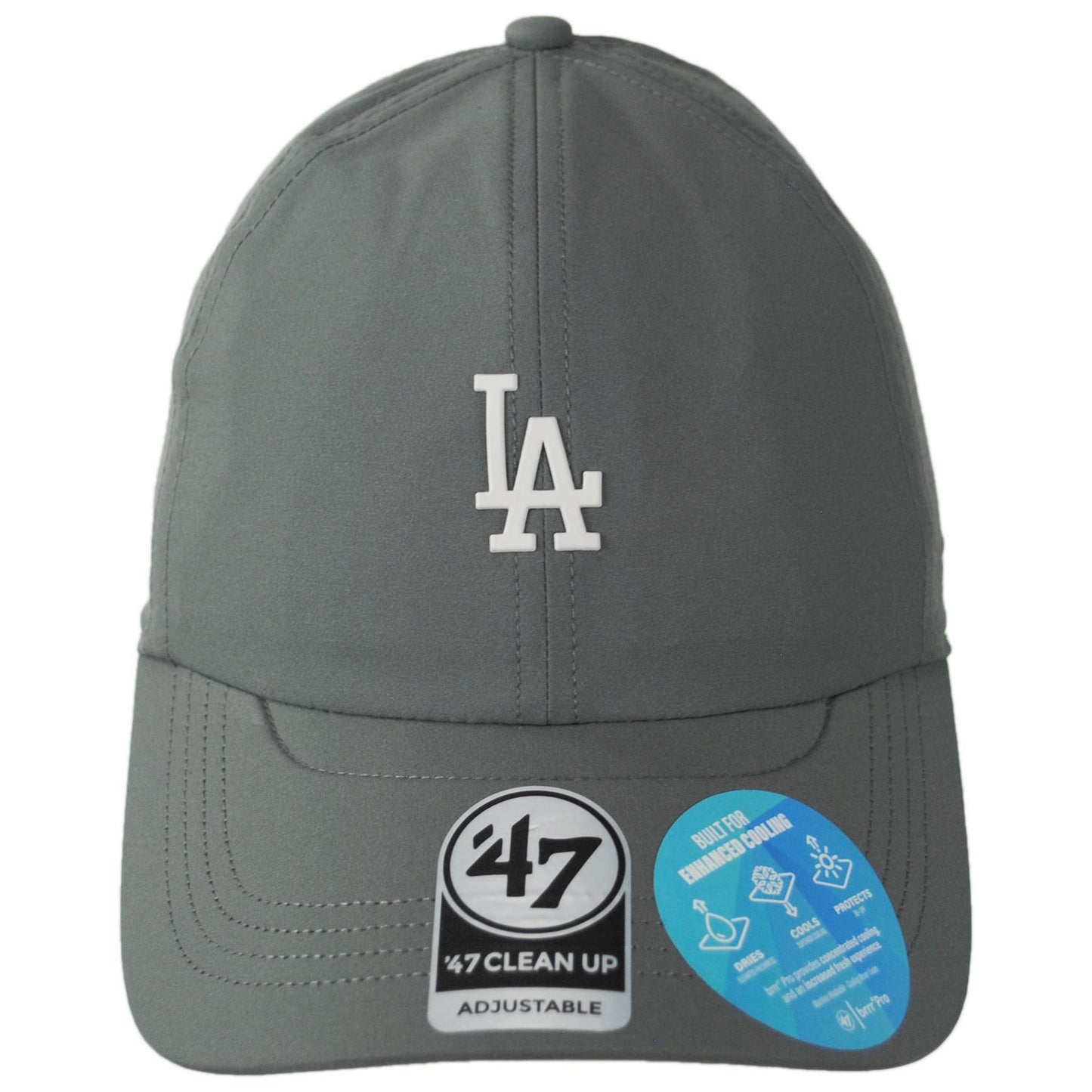 47 Brand | Los Angeles Dodgers MLB Cycle Clean Up Adjustable Baseball Cap Dad Hat | 203052 | front | SHADOW GREY