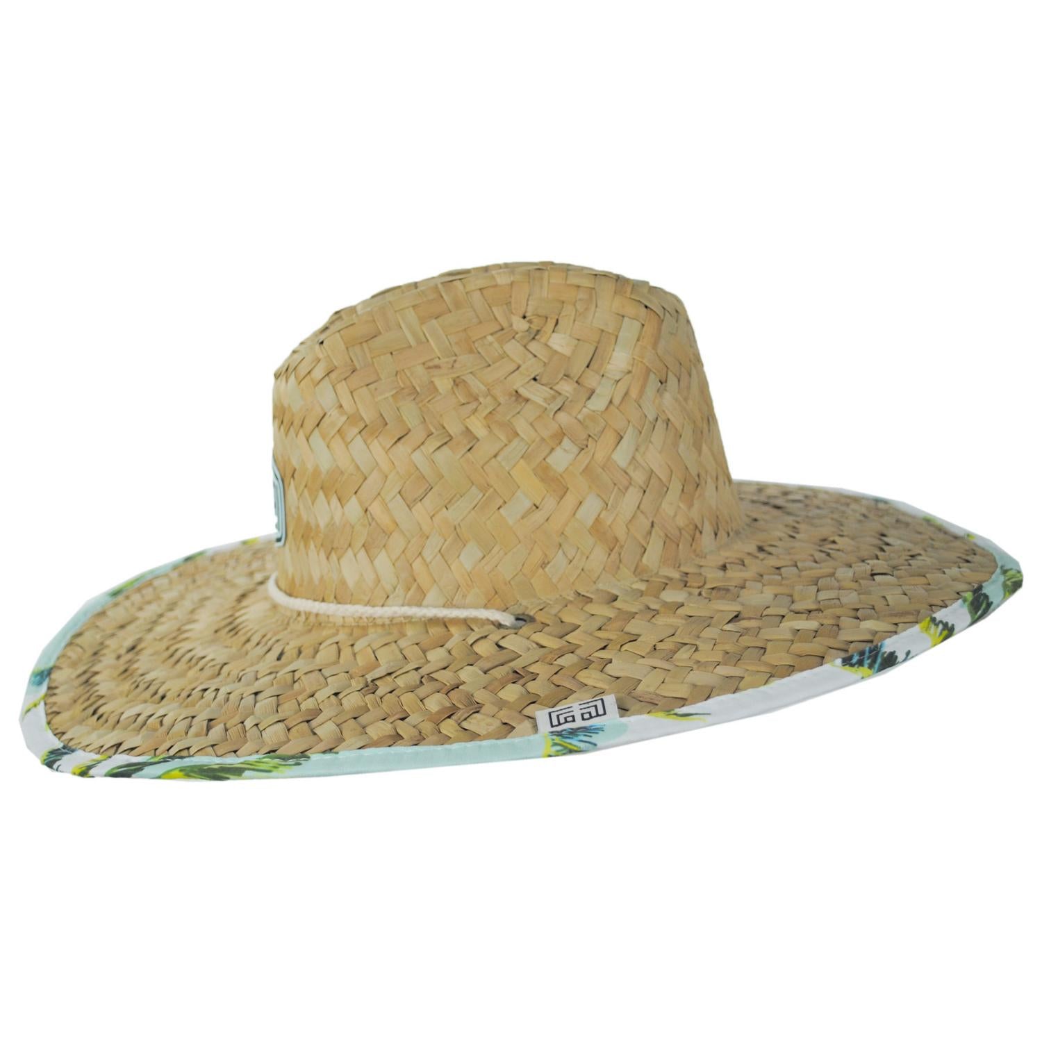 Makai Hat Company | Palm Tree Artisan Rush Straw Lifeguard Hat | 129312 | profile | NATURAL