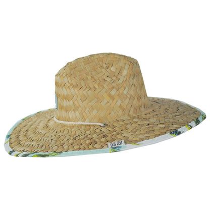 Makai Hat Company | Palm Tree Artisan Rush Straw Lifeguard Hat | 129312 | profile | NATURAL