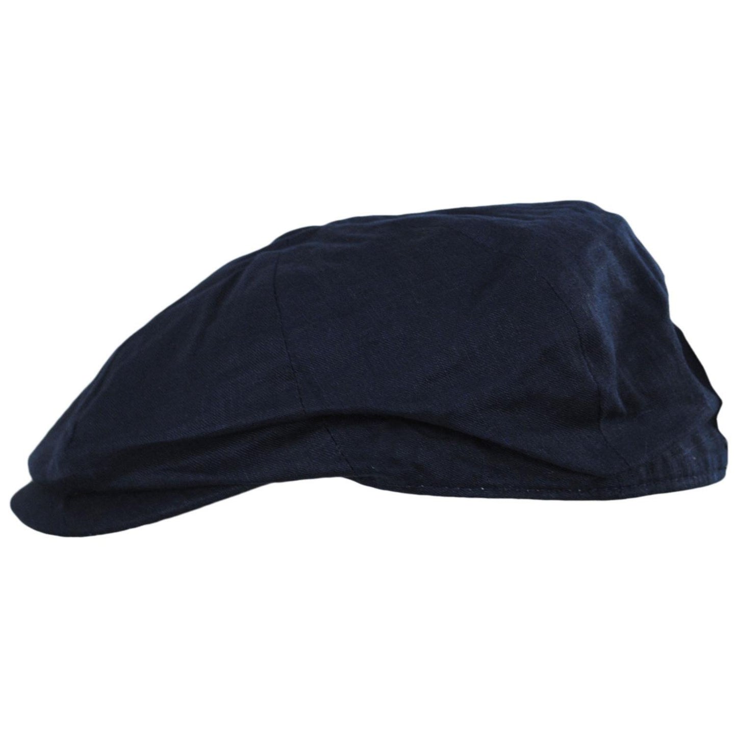 Jaxon Hats | Linen and Cotton Newsboy Cap | 167774 | profile | NAVY BLUE