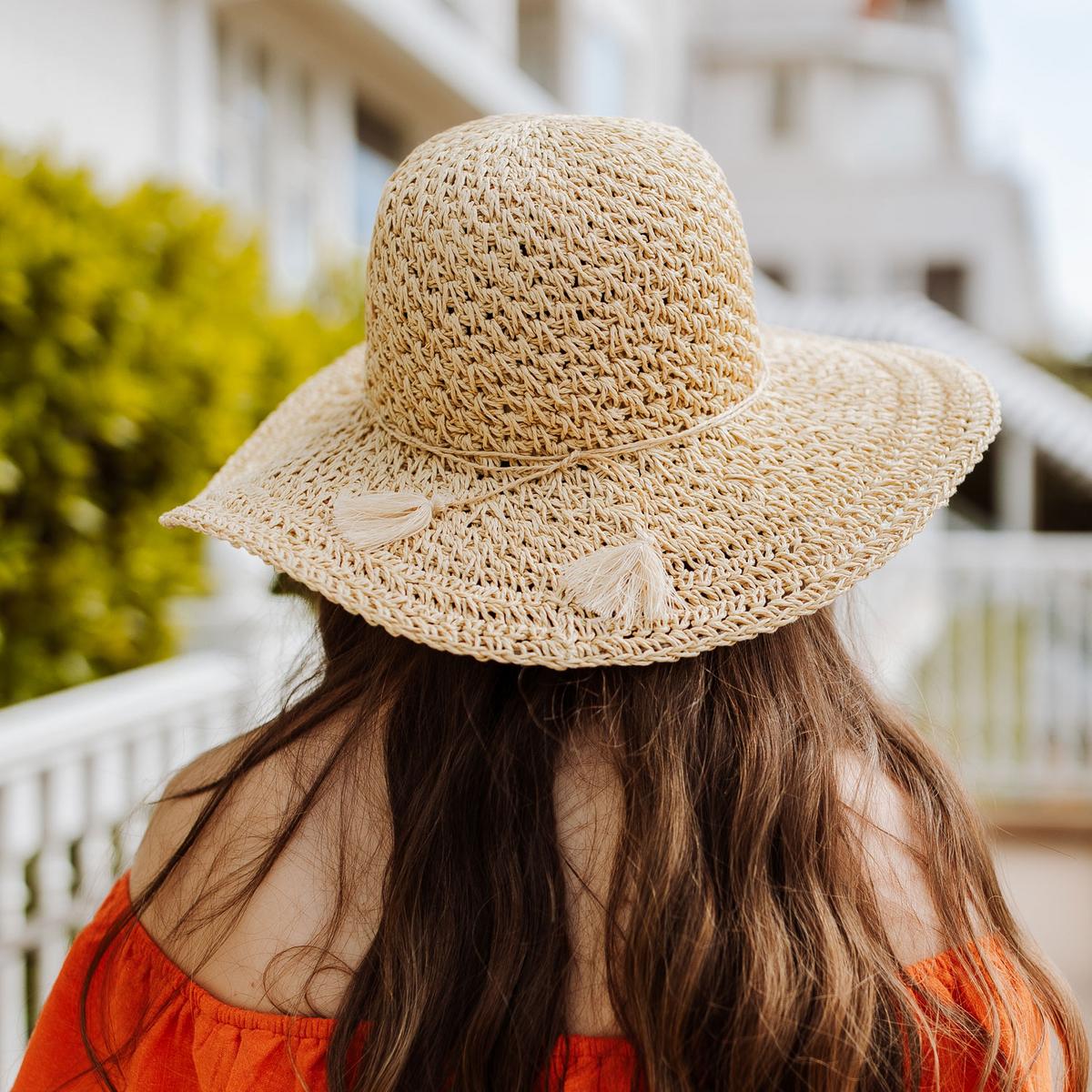 Soleil Crochet Toyo Straw Swinger Sun Hat