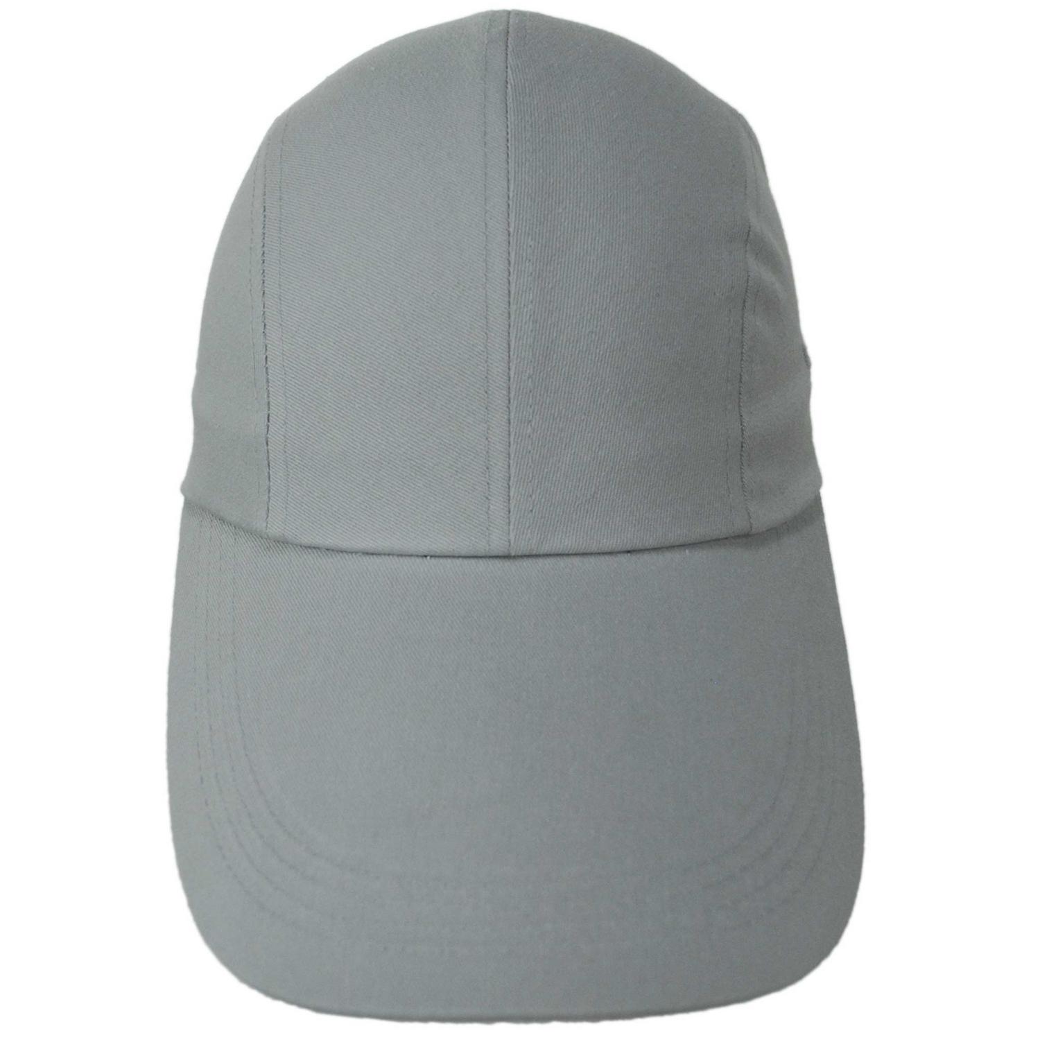 Village Hat Shop | VHS Long Bill Adjustable Baseball Cap | 222440 | front | GREY