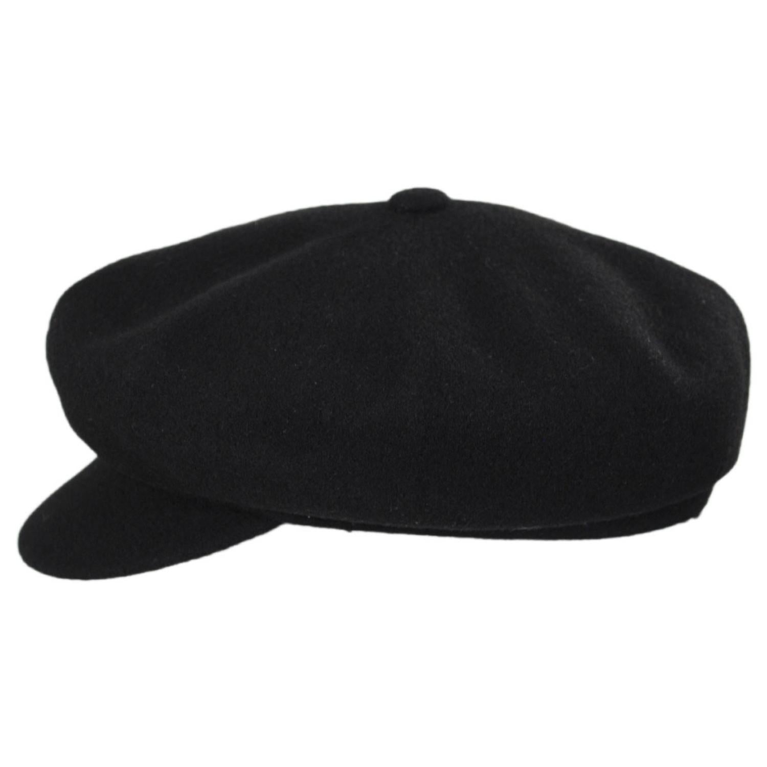 Kangol | Spitfire Wool Newsboy Cap | 160801 | profile | BLACK